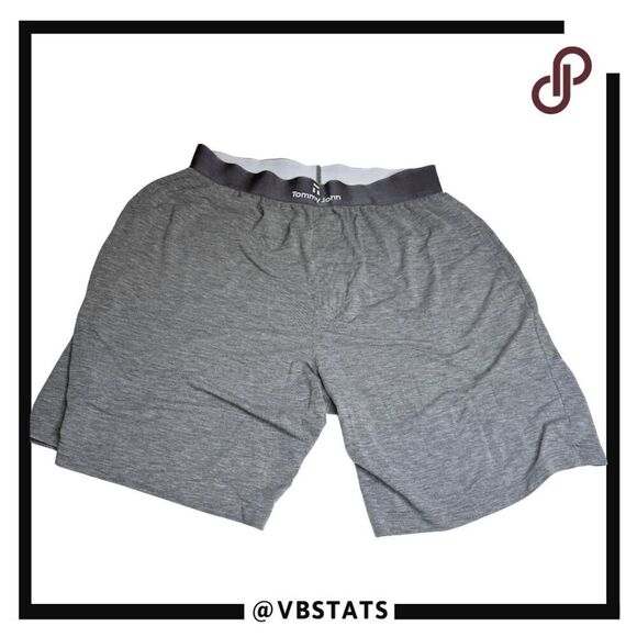 Tommy John Men's Heather Elastic Waist Logo Stretch Boxer Shorts Gray Large - Picture 1 of 4